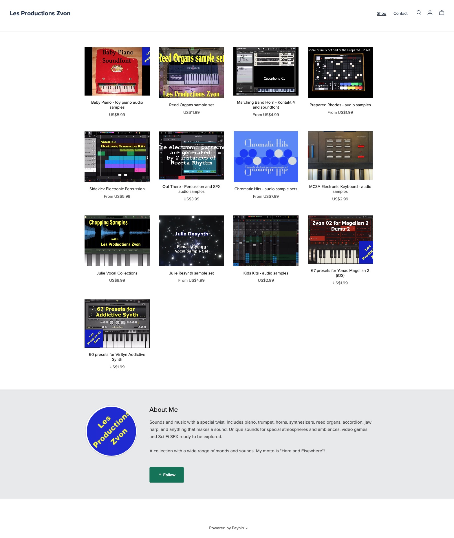 Les Productions Zvon om Payhip